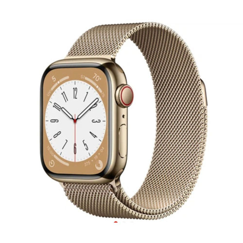 Apple Watch Series 8 (GPS + Cellular) 41mm viền thép dây thép - Vàng